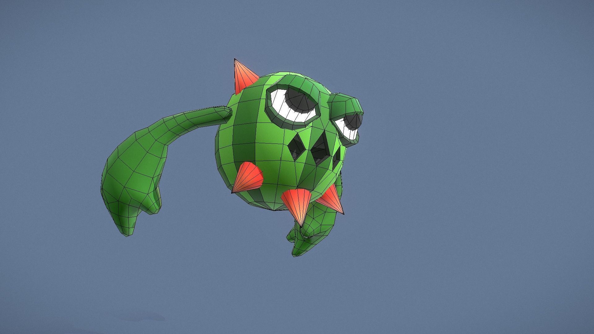 Cartoon Characters - Evolution Cacti Warriors Low-poly 3D model_30