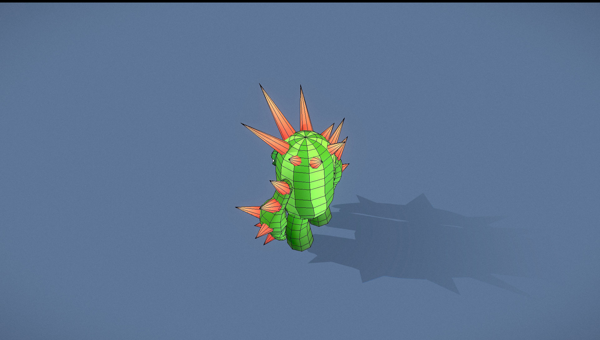Cartoon Characters - Evolution Cacti Warriors Low-poly 3D model_10