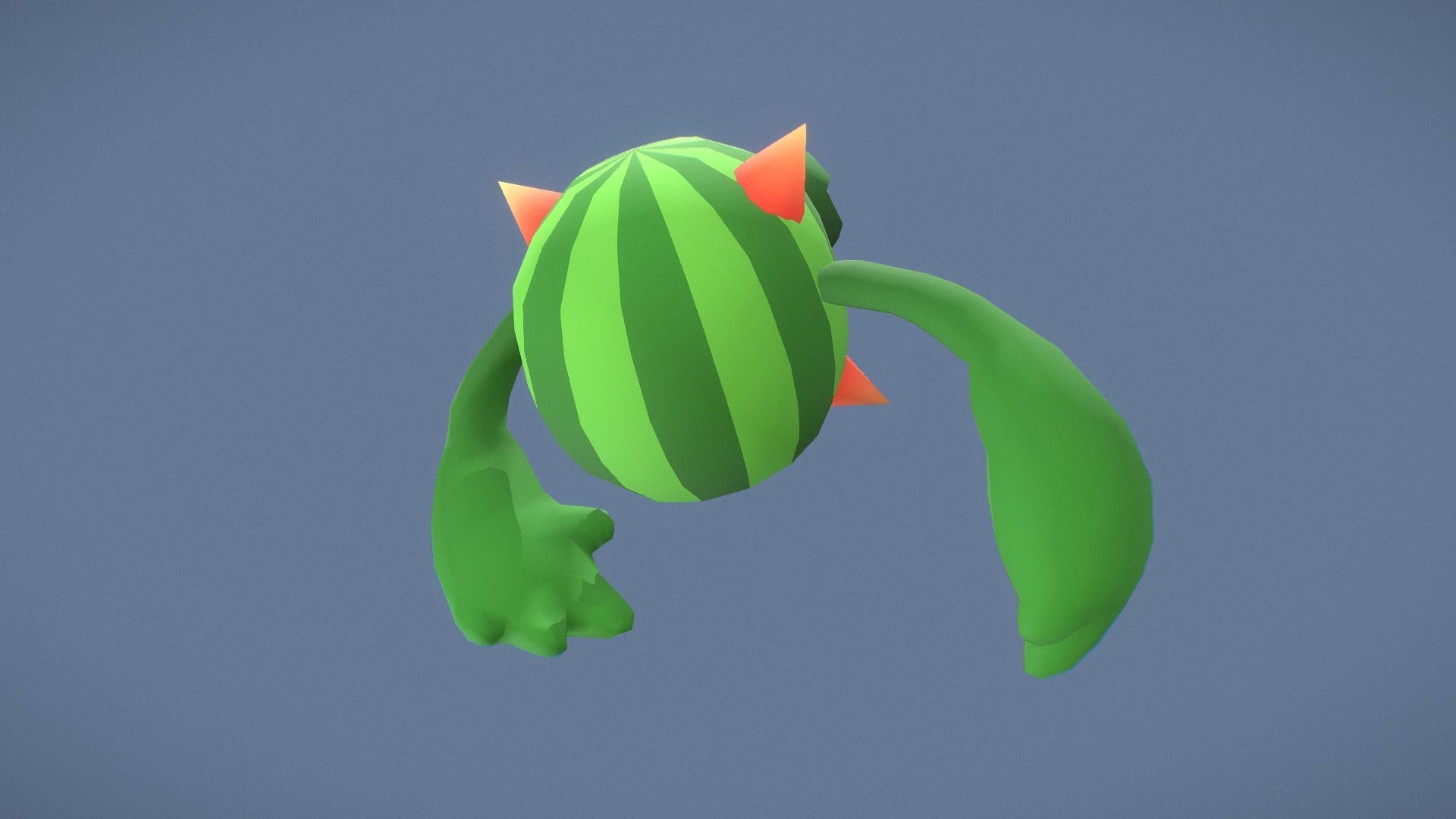 Cartoon Characters - Evolution Cacti Warriors Low-poly 3D model_22