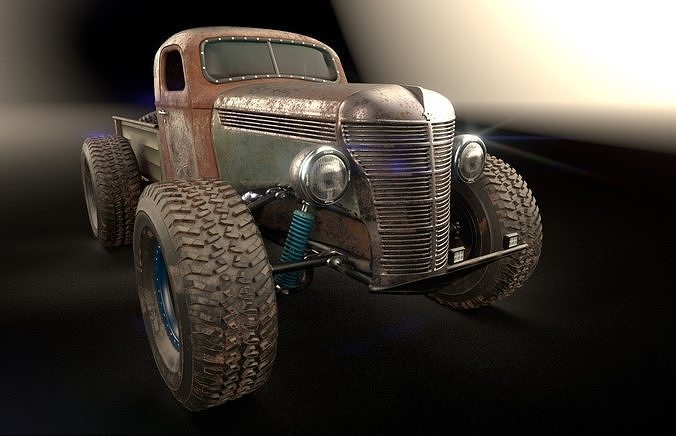 Custom Off Road Truck Low-poly 3D model
