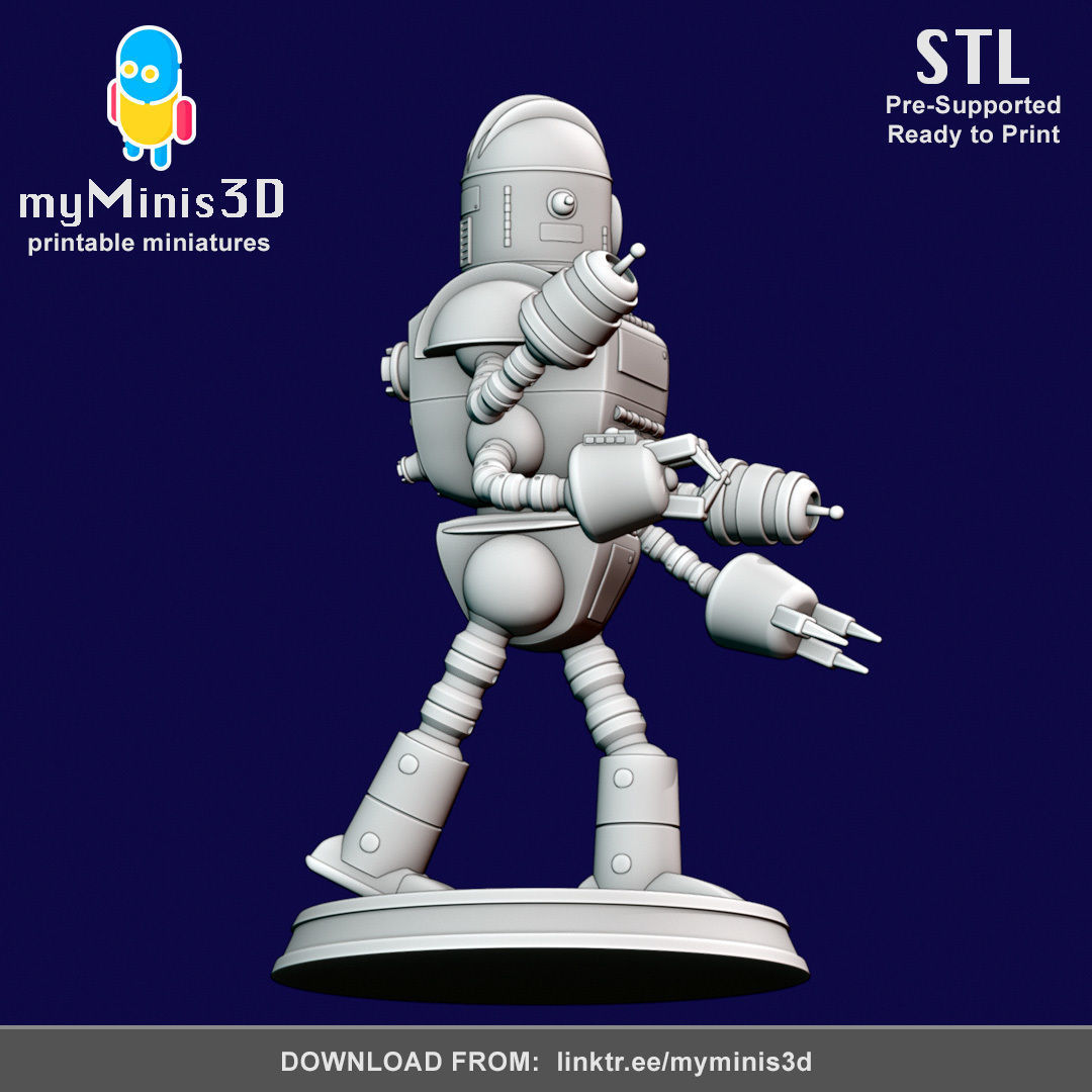 Champion 1 of the Invader Robots Warband 3D print model_4