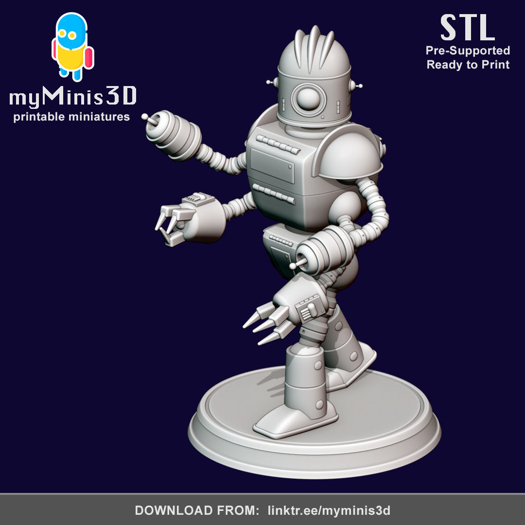 Champion 1 of the Invader Robots Warband 3D print model_3