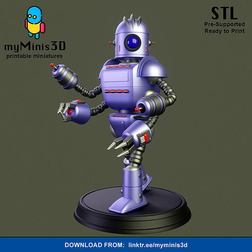 Champion 1 of the Invader Robots Warband 3D print model