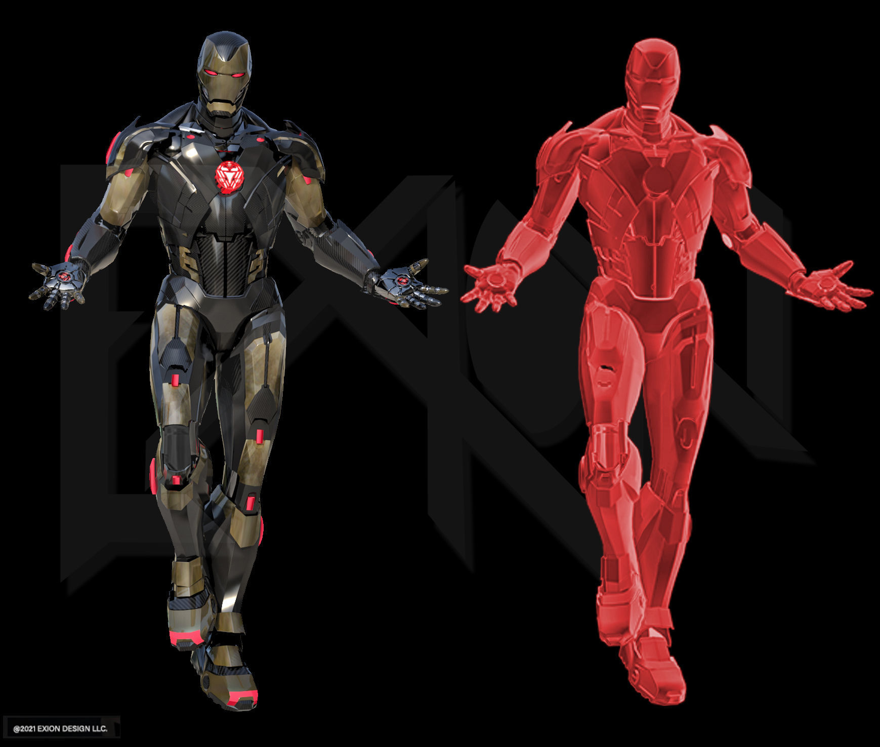 Iron Man MK C42 Chaos Armor 3D model_5