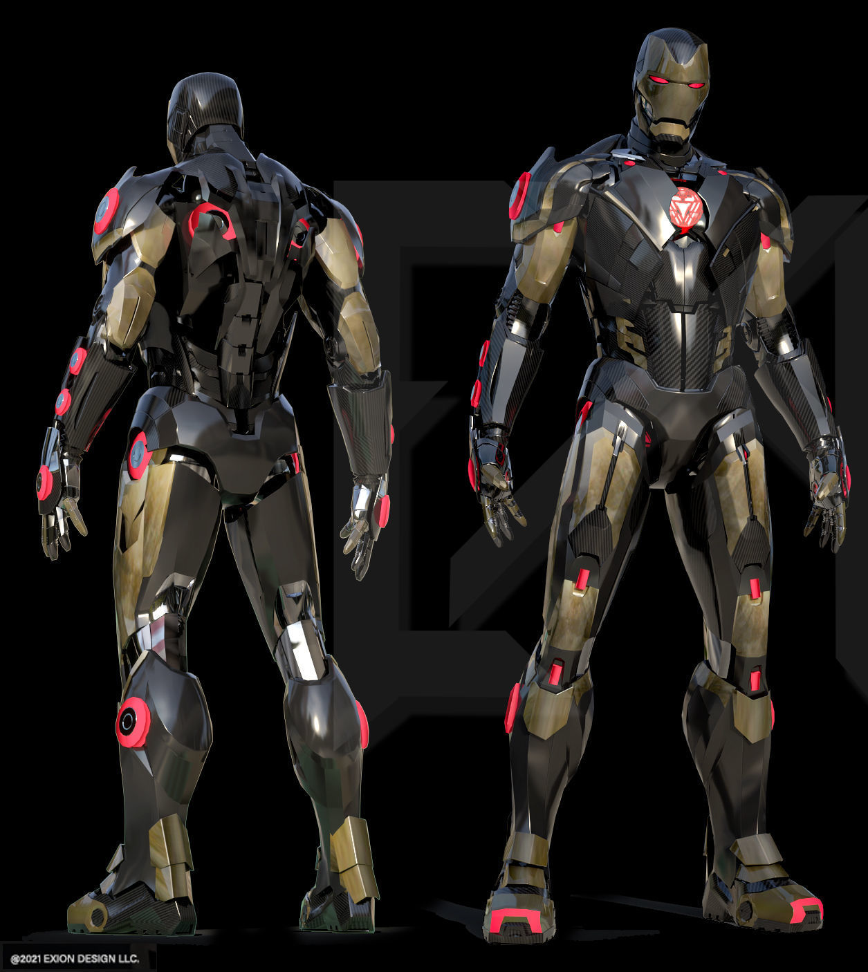 Iron Man MK C42 Chaos Armor 3D model_2