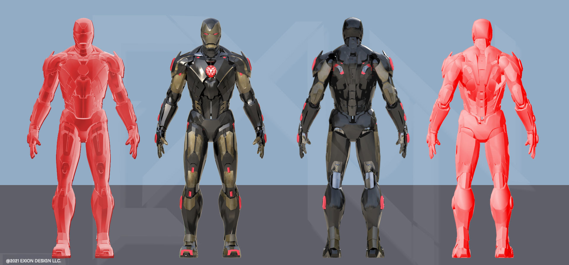 Iron Man MK C42 Chaos Armor 3D model_7