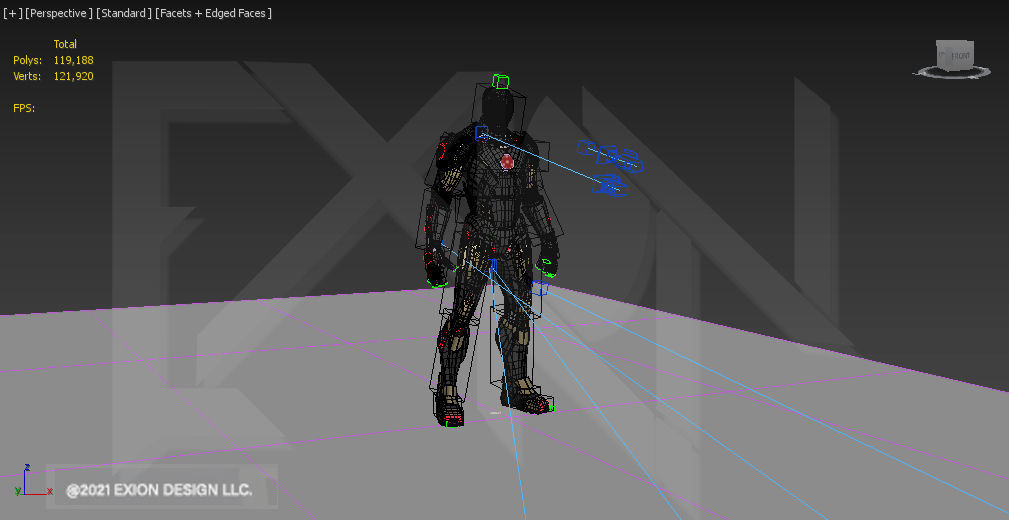Iron Man MK C42 Chaos Armor 3D model_9