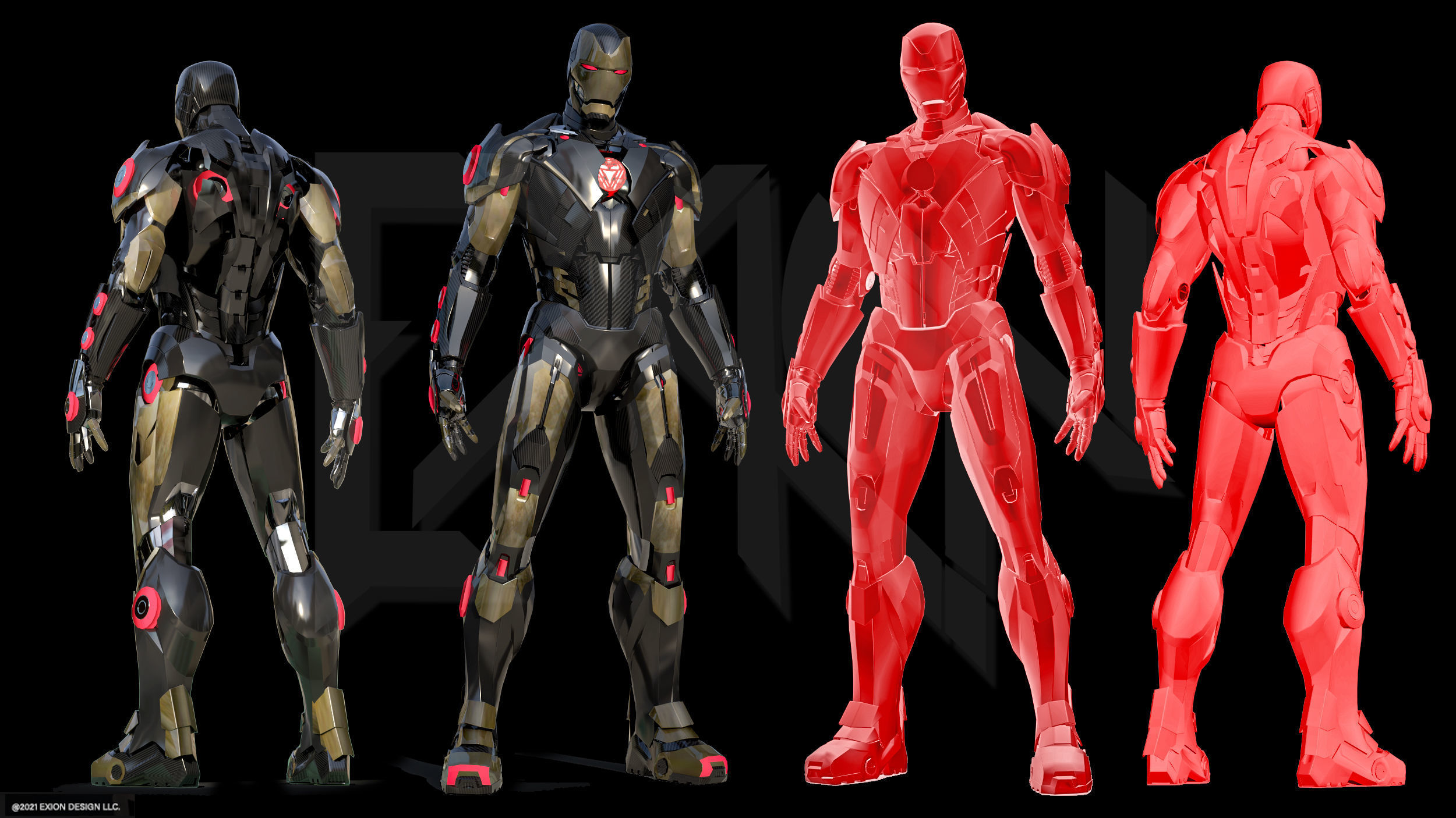 Iron Man MK C42 Chaos Armor 3D model_3