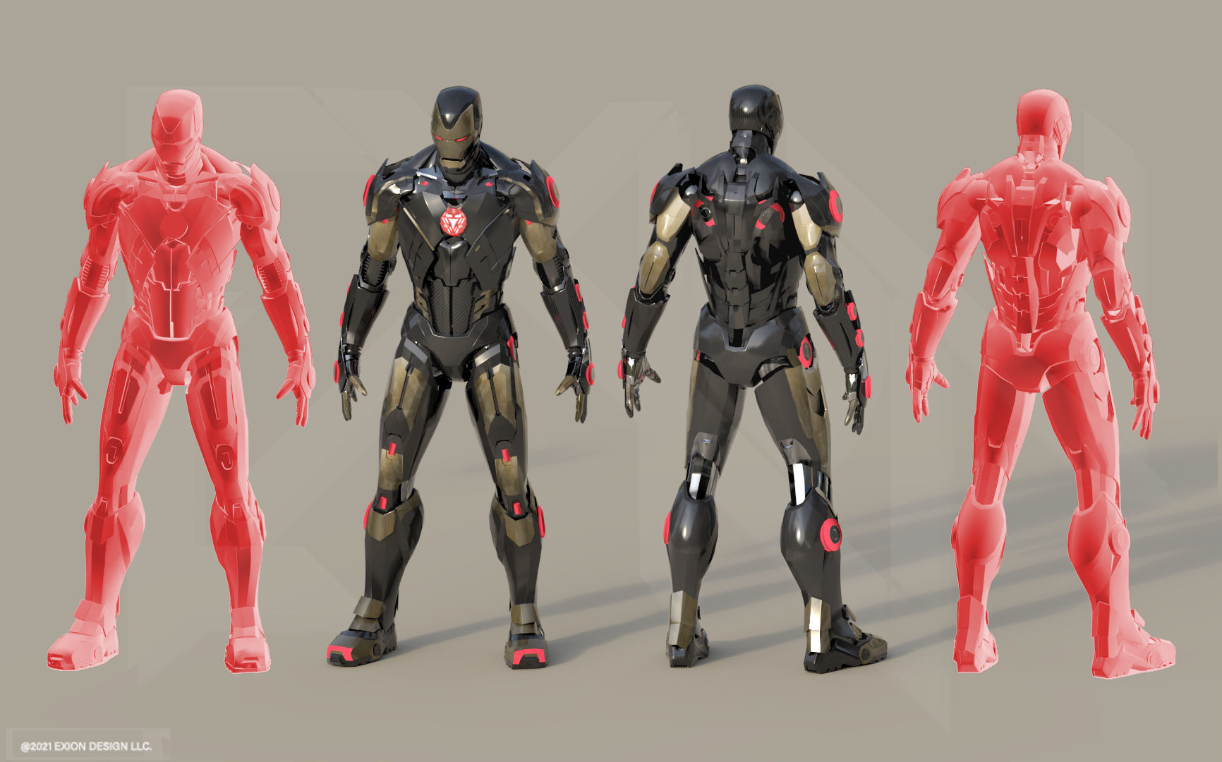 Iron Man MK C42 Chaos Armor 3D model_6