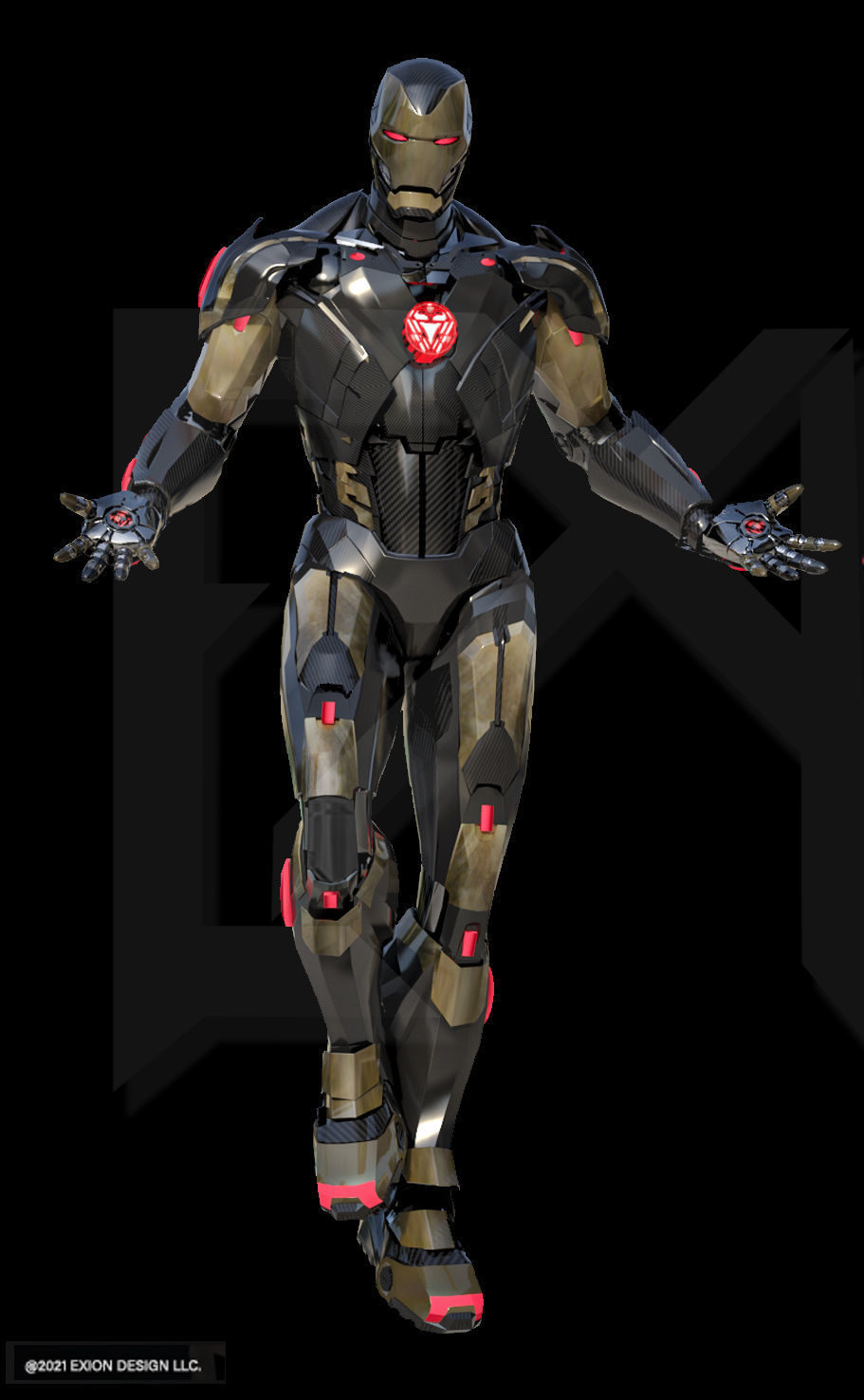 Iron Man MK C42 Chaos Armor 3D model_4