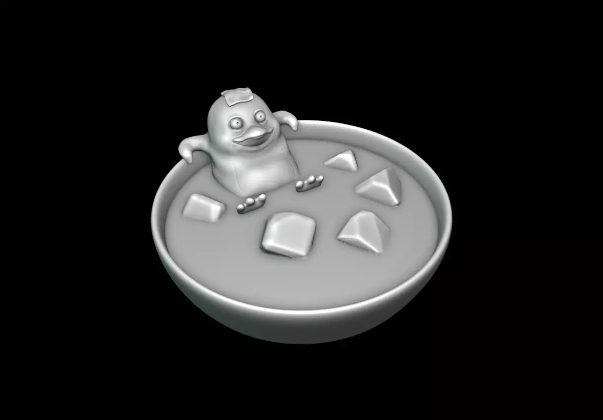 Penguin Paperclip box 3D print model_0