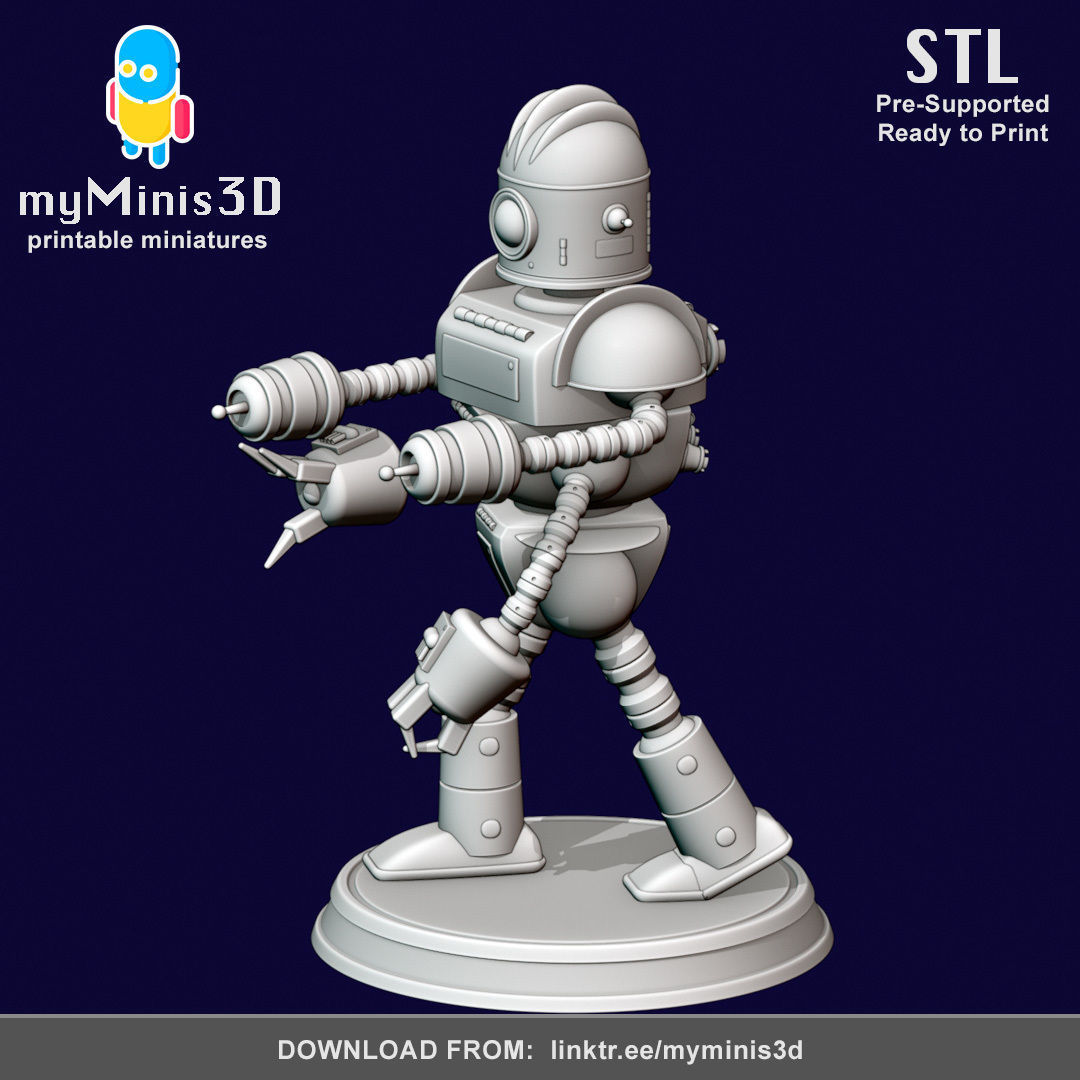 Champion 2 of the Invader Robots Warband 3D print model_3