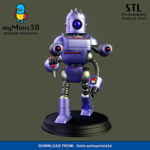 Champion 2 of the Invader Robots Warband 3D print model