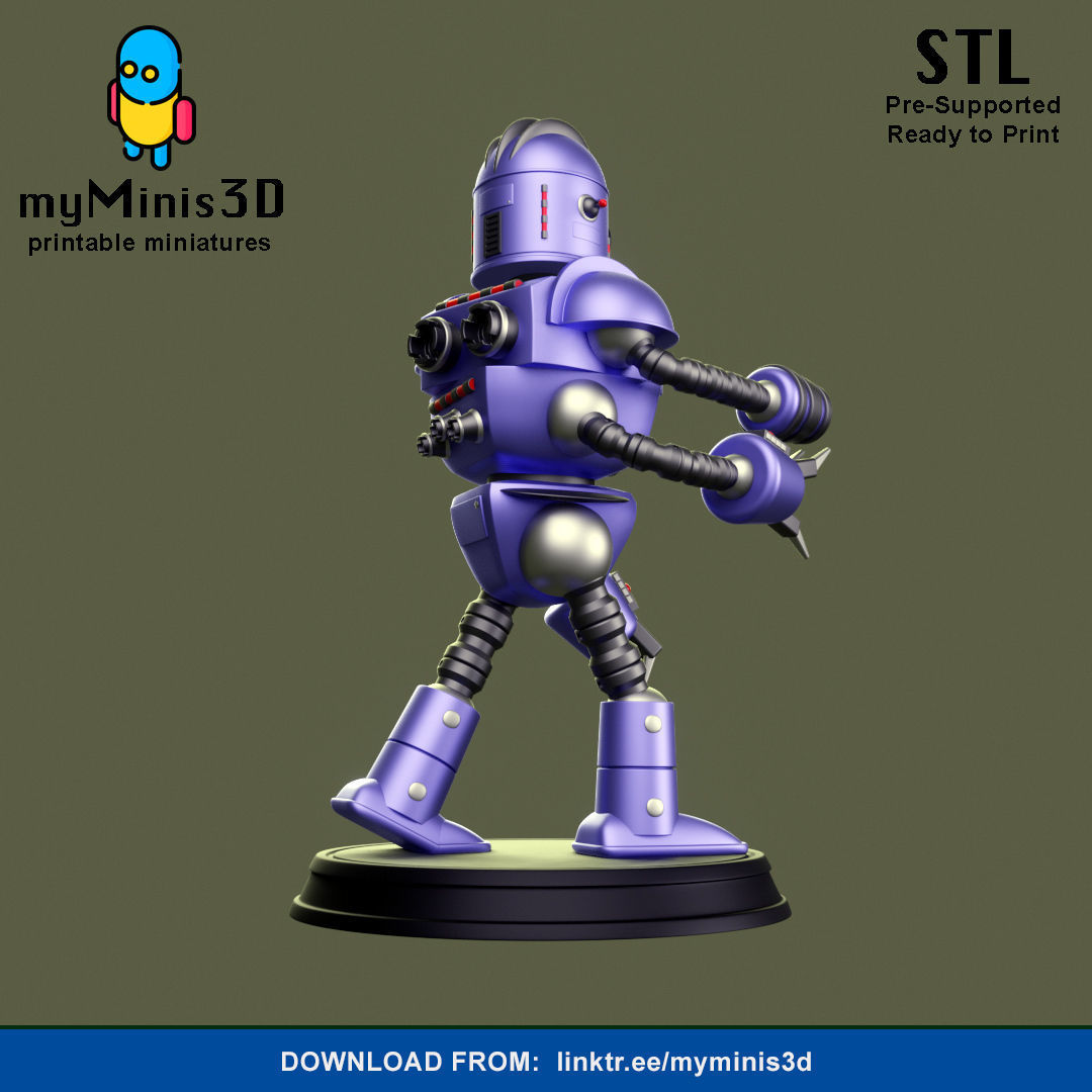 Champion 2 of the Invader Robots Warband 3D print model_1