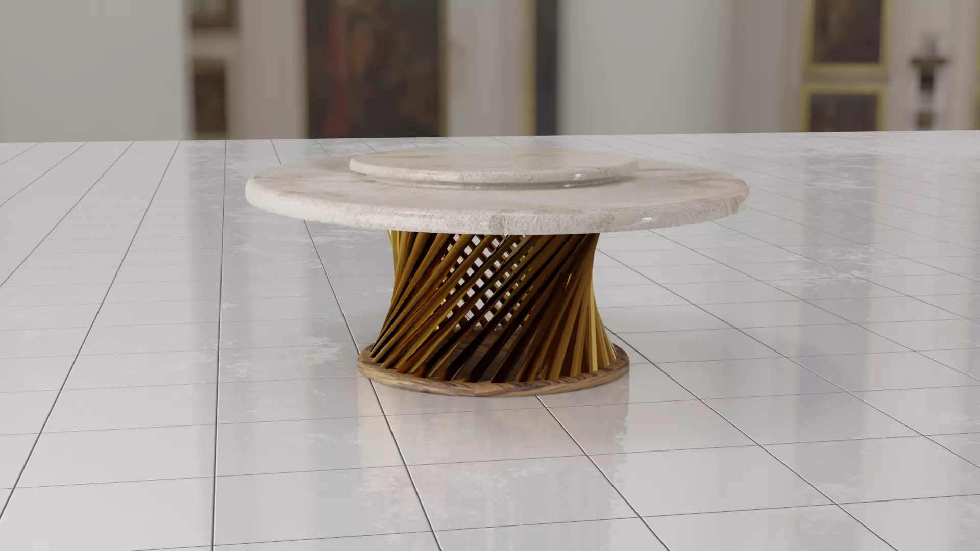 Dining Table 3D model_0