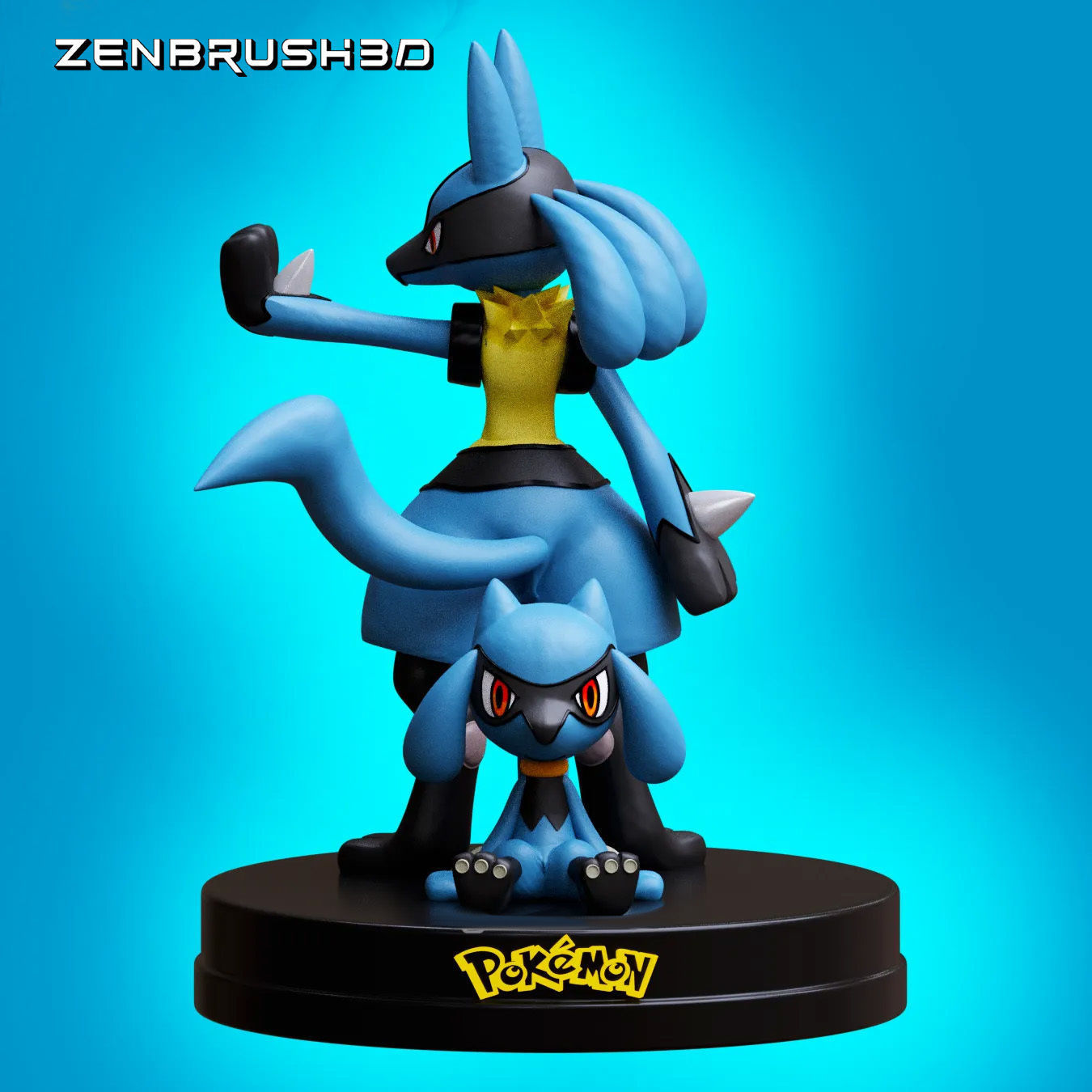   RIOLU LUCARIO POKEMON 3D print model_1