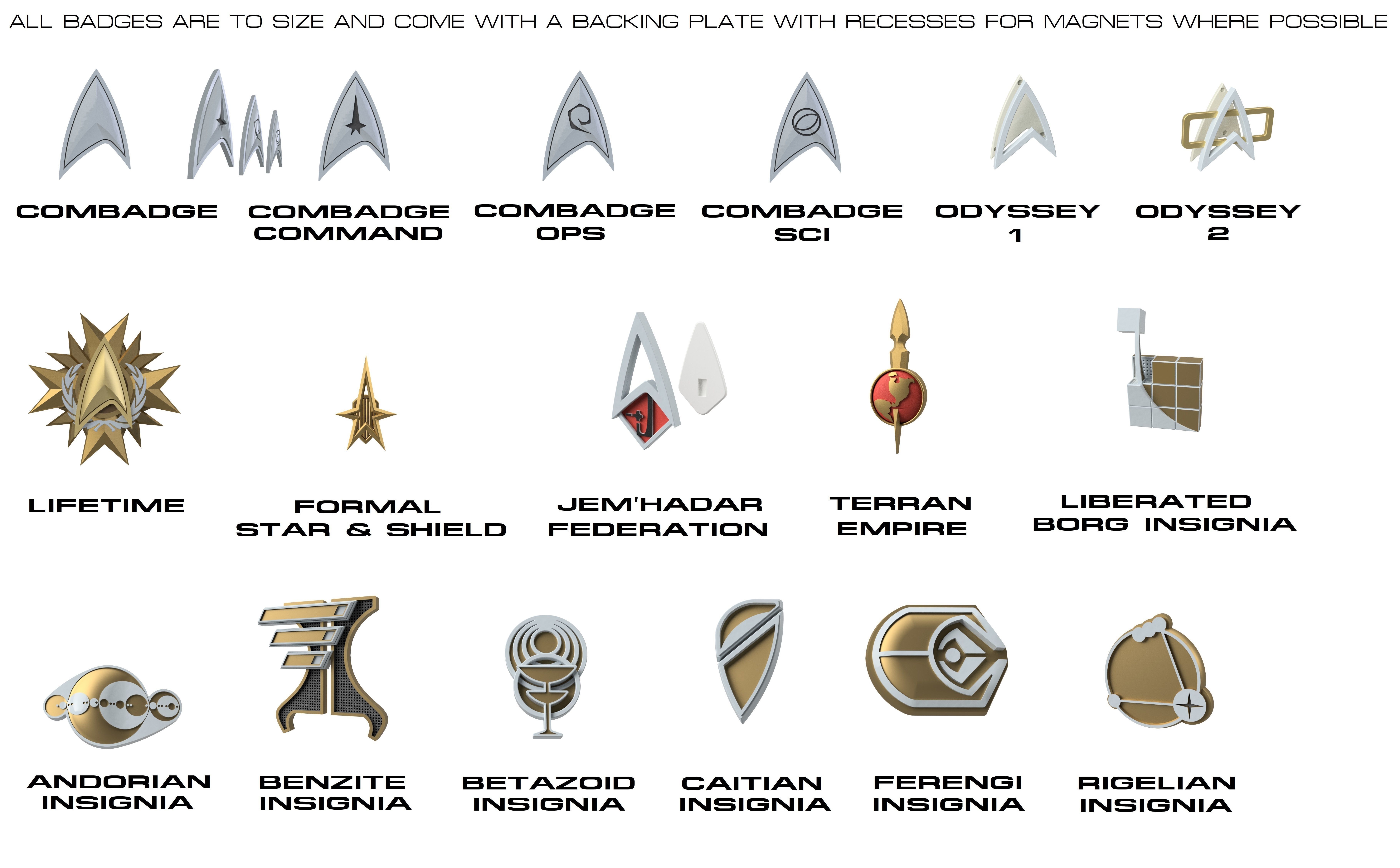 STO Badges Cosplay Collection  3D print model_1