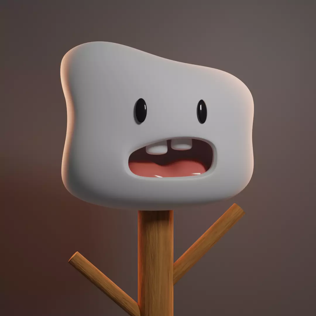 Marshmallow Character Free 3D model