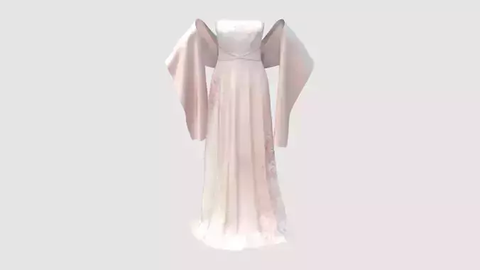Fairy Outfit With Shawl Low-poly 3D model