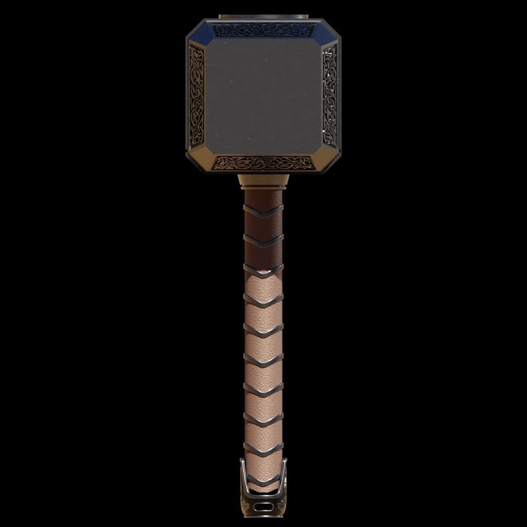 Mjolnir from Avengers Endgame  3D print model_2