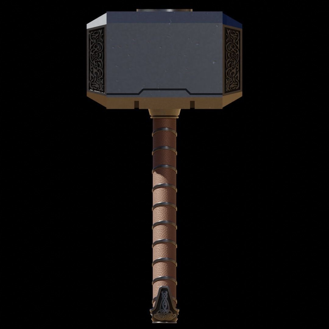 Mjolnir from Avengers Endgame  3D print model_1