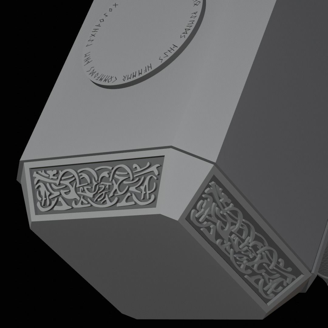 Mjolnir from Avengers Endgame  3D print model_5