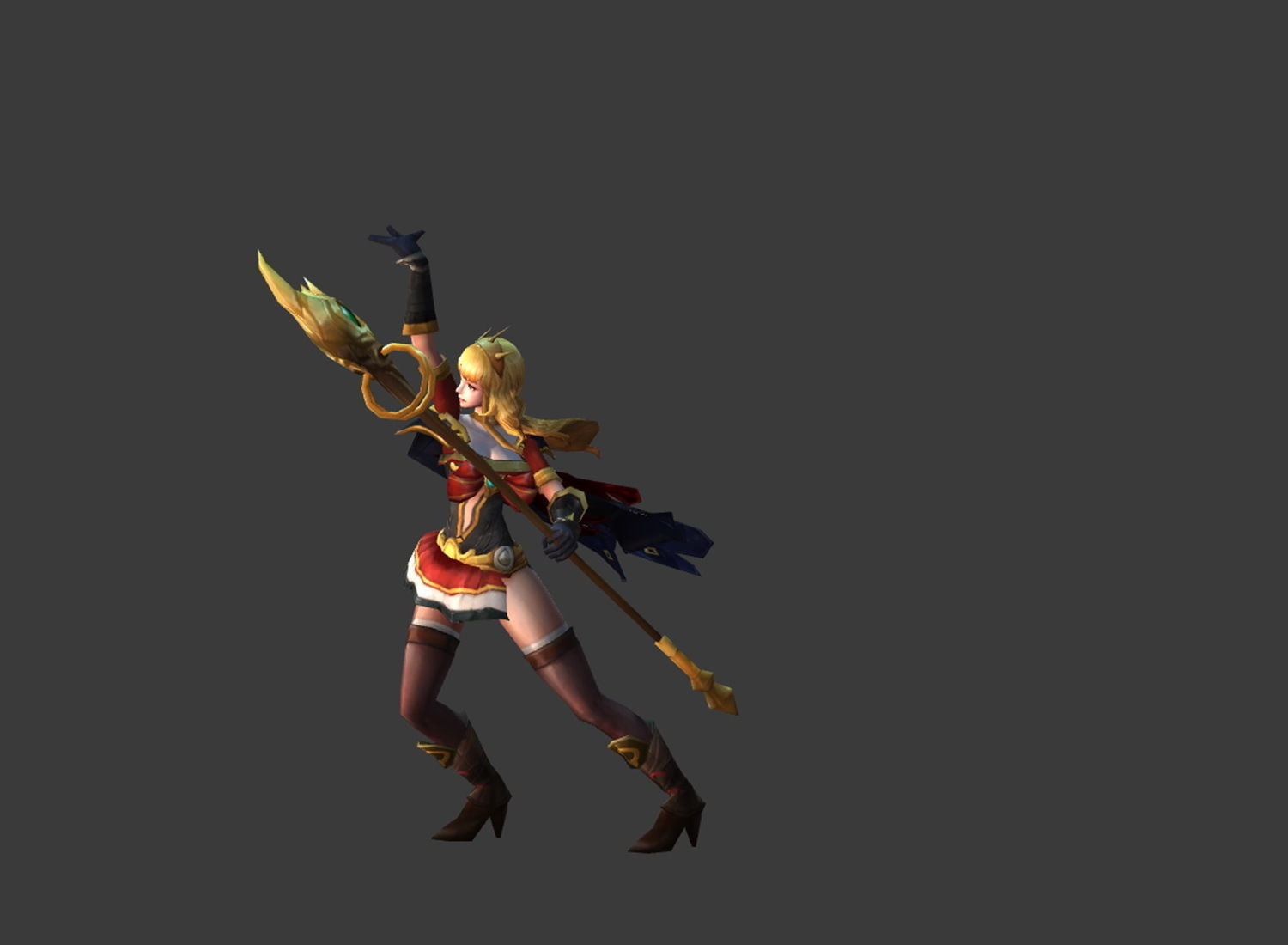 Fantasy Chess RPG Character - Venus Low-poly 3D model_7