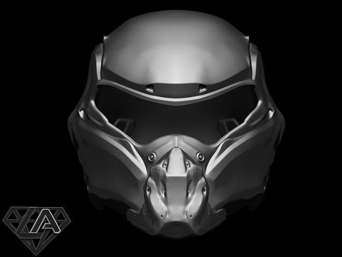 Cybermantis pilot PRO helmet 3D print model