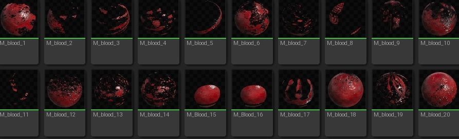 Blood Decals Pack Unreal Engine Texture_1