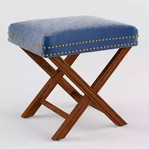 Four Hands Elyse Ottoman 3D model
