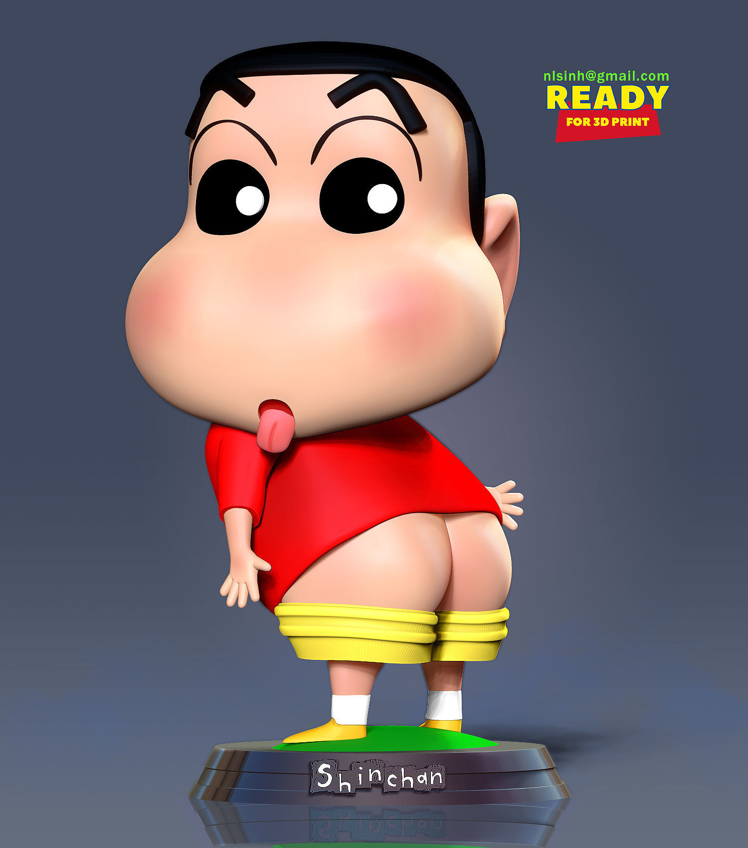 Shin-Chan cartoon figure 3D print model_4