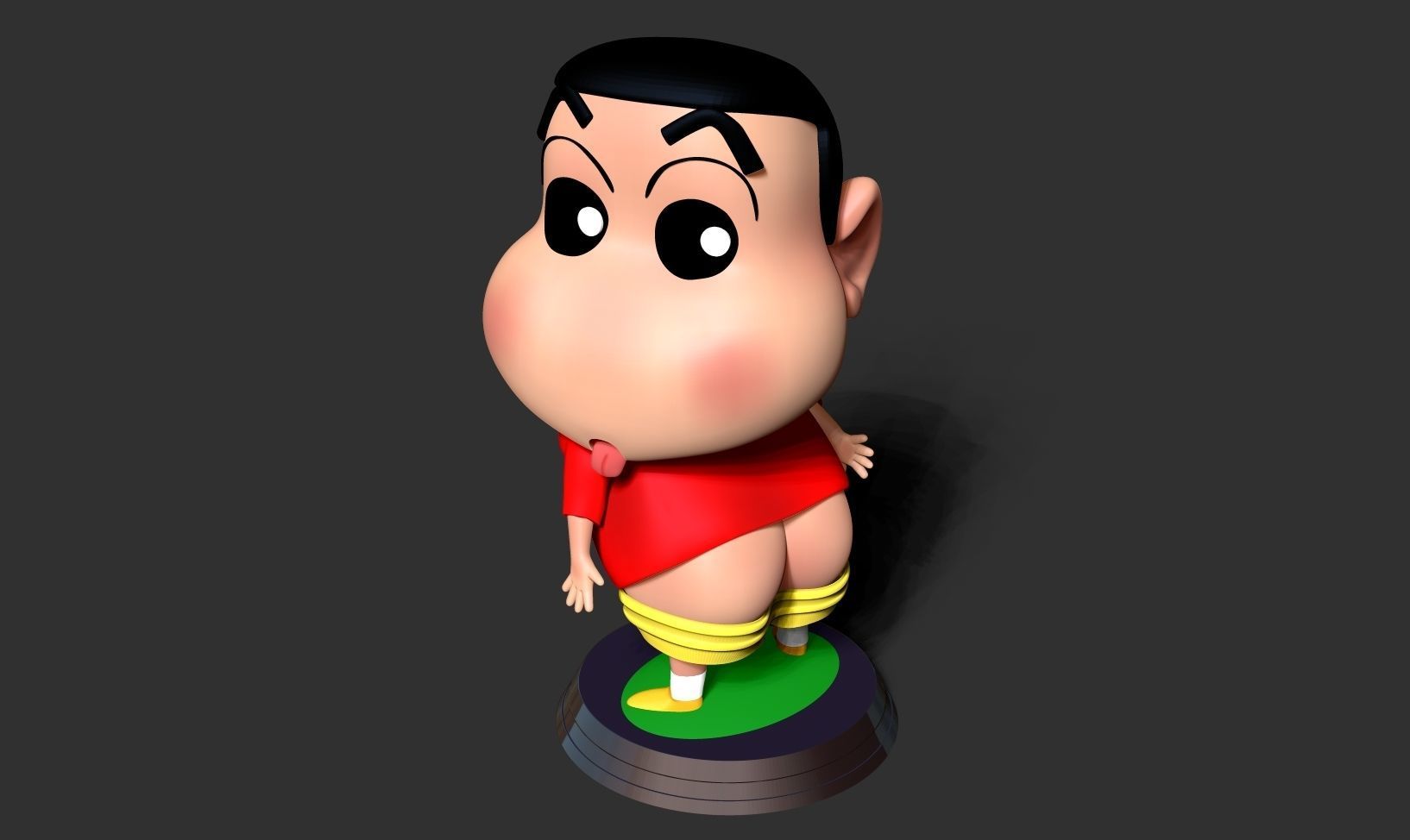 Shin-Chan cartoon figure 3D print model_14