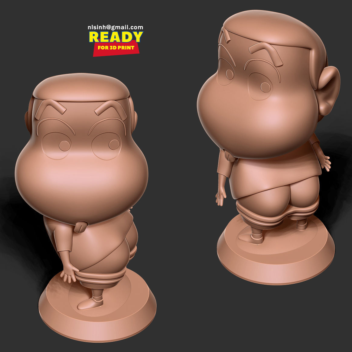 Shin-Chan cartoon figure 3D print model_5