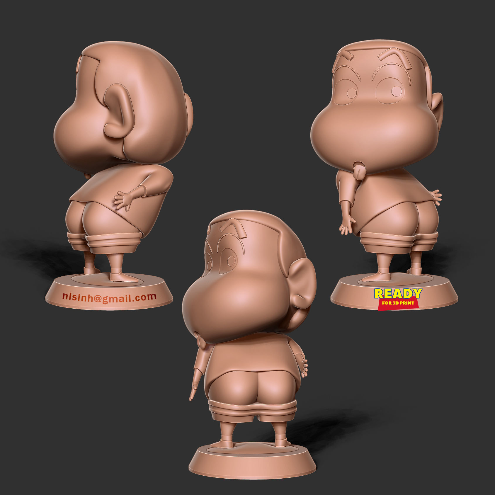 Shin-Chan cartoon figure 3D print model_2
