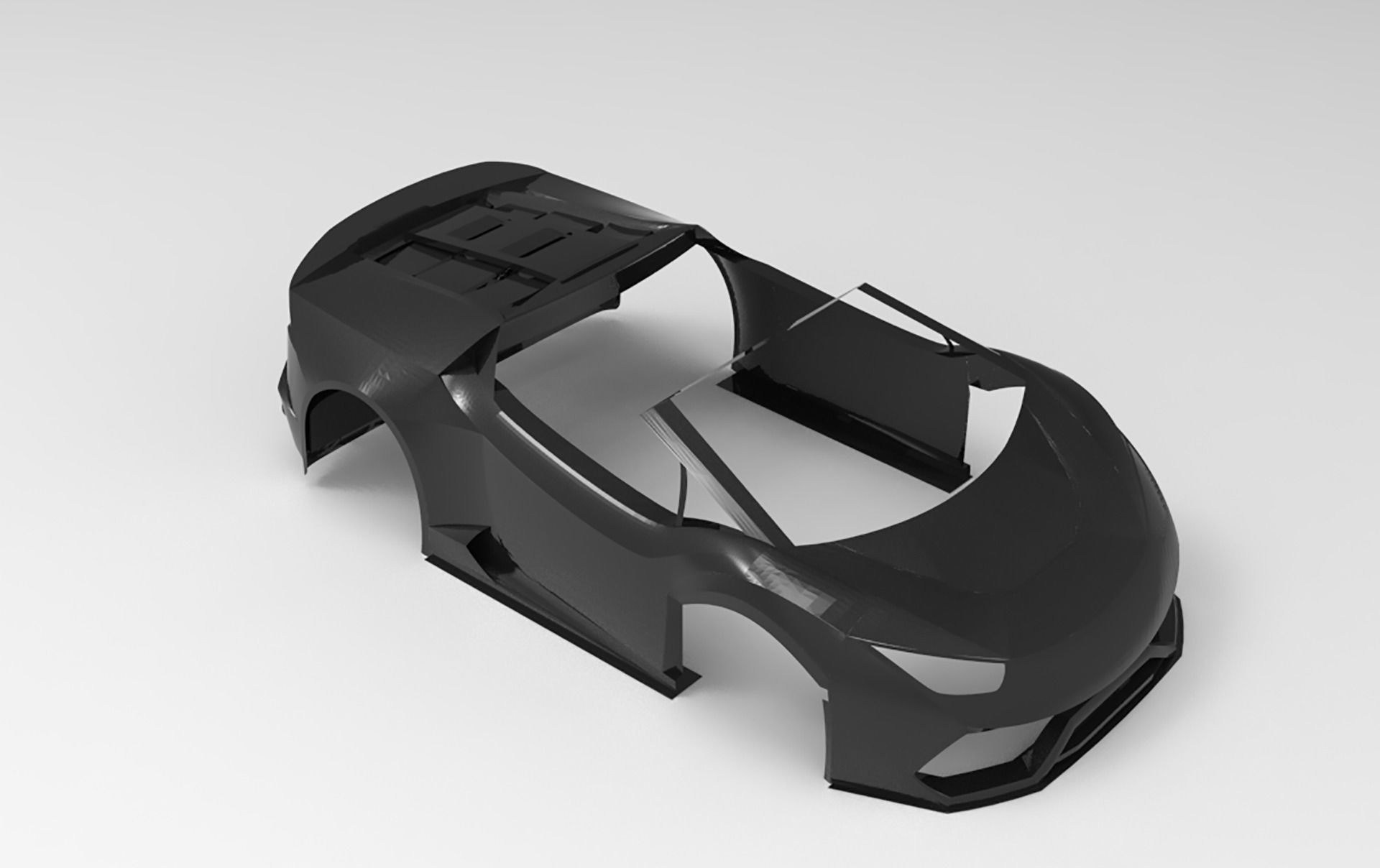 Concept go-cart Frame 3D print model_5