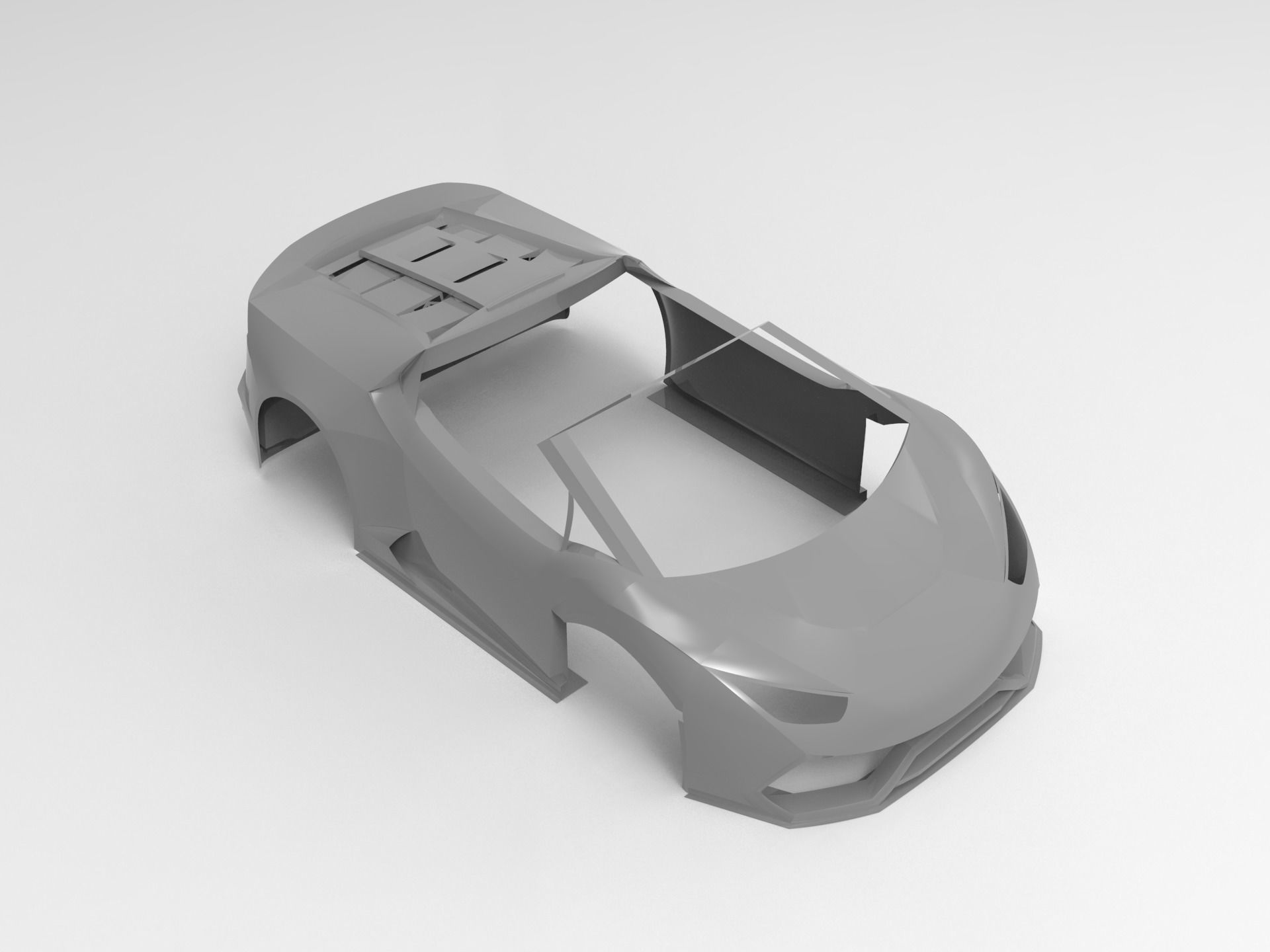 Concept go-cart Frame 3D print model_6