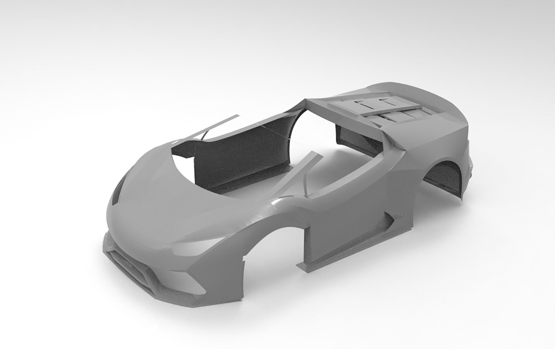 Concept go-cart Frame 3D print model_12