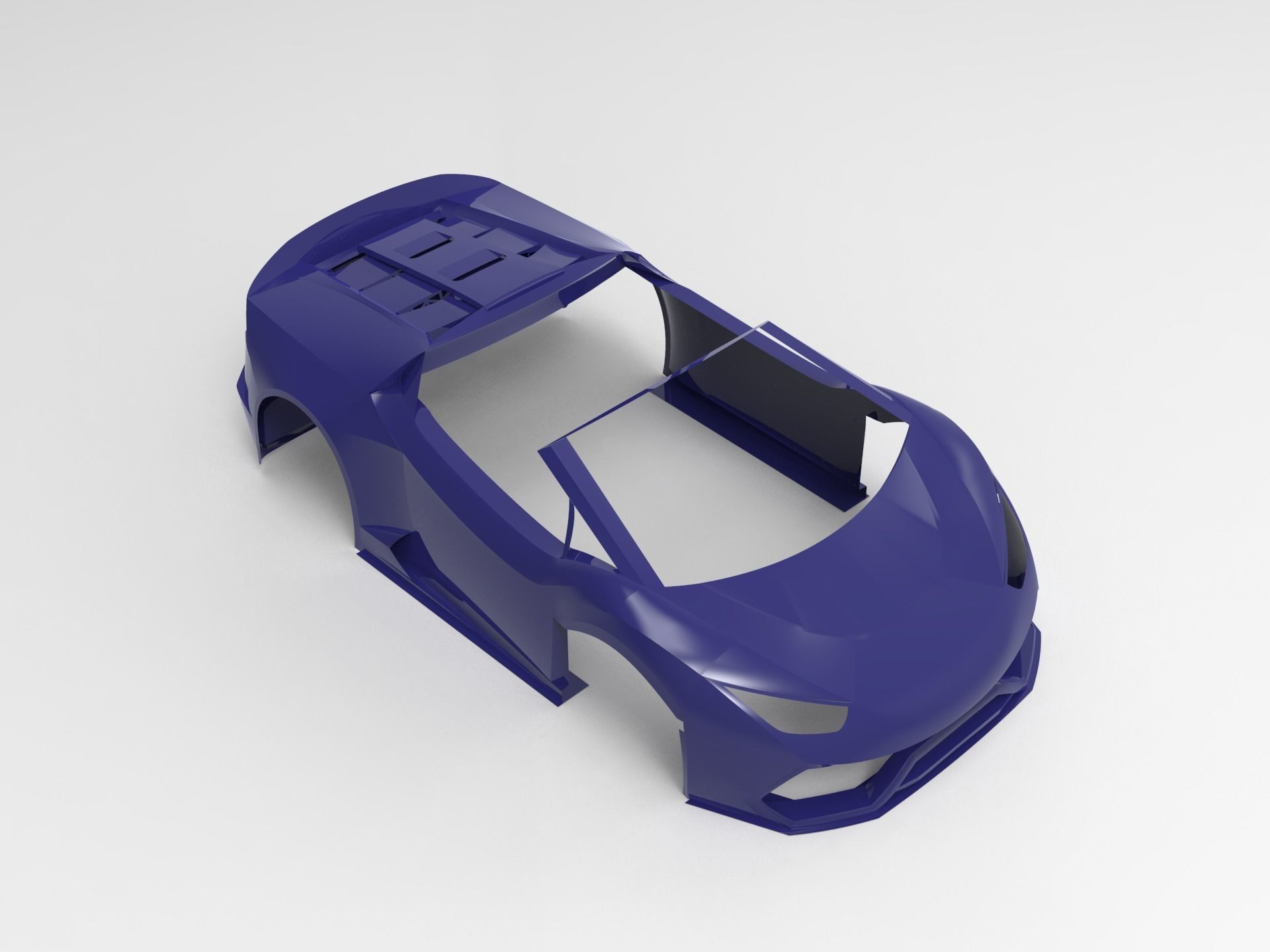 Concept go-cart Frame 3D print model_4