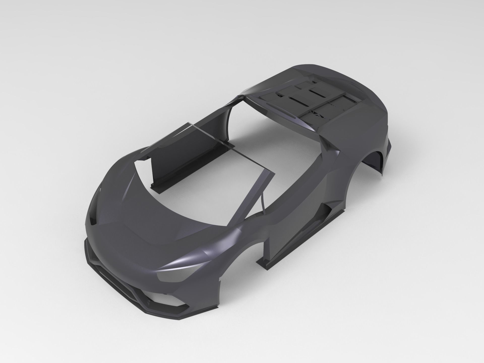 Concept go-cart Frame 3D print model_11