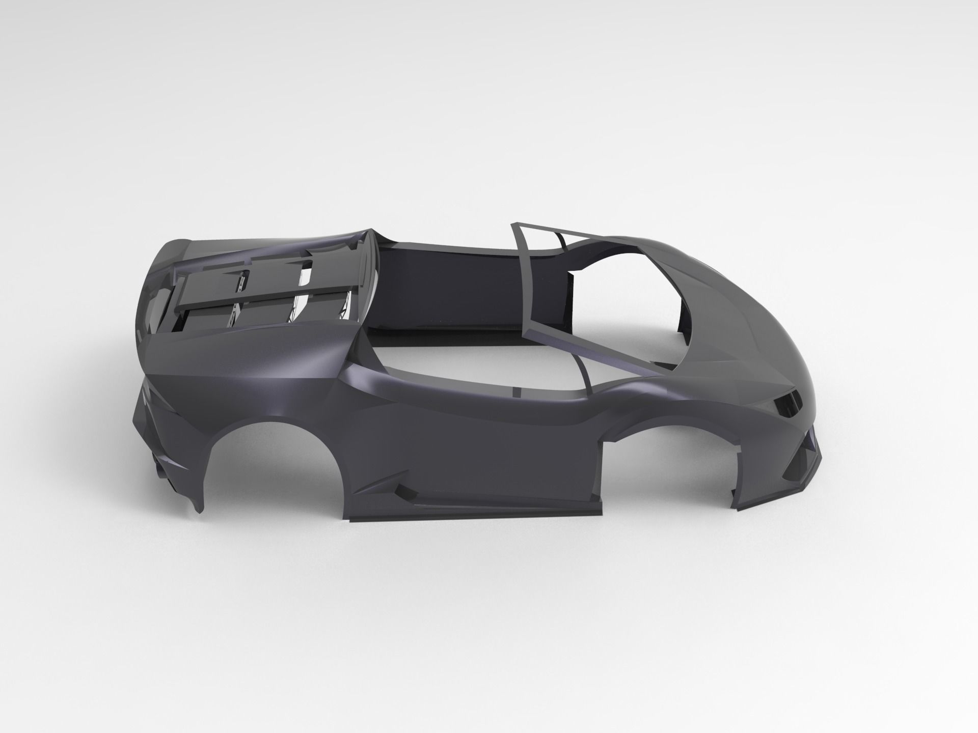 Concept go-cart Frame 3D print model_8