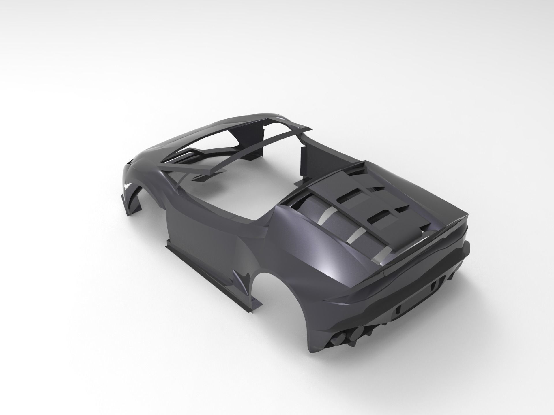 Concept go-cart Frame 3D print model_10