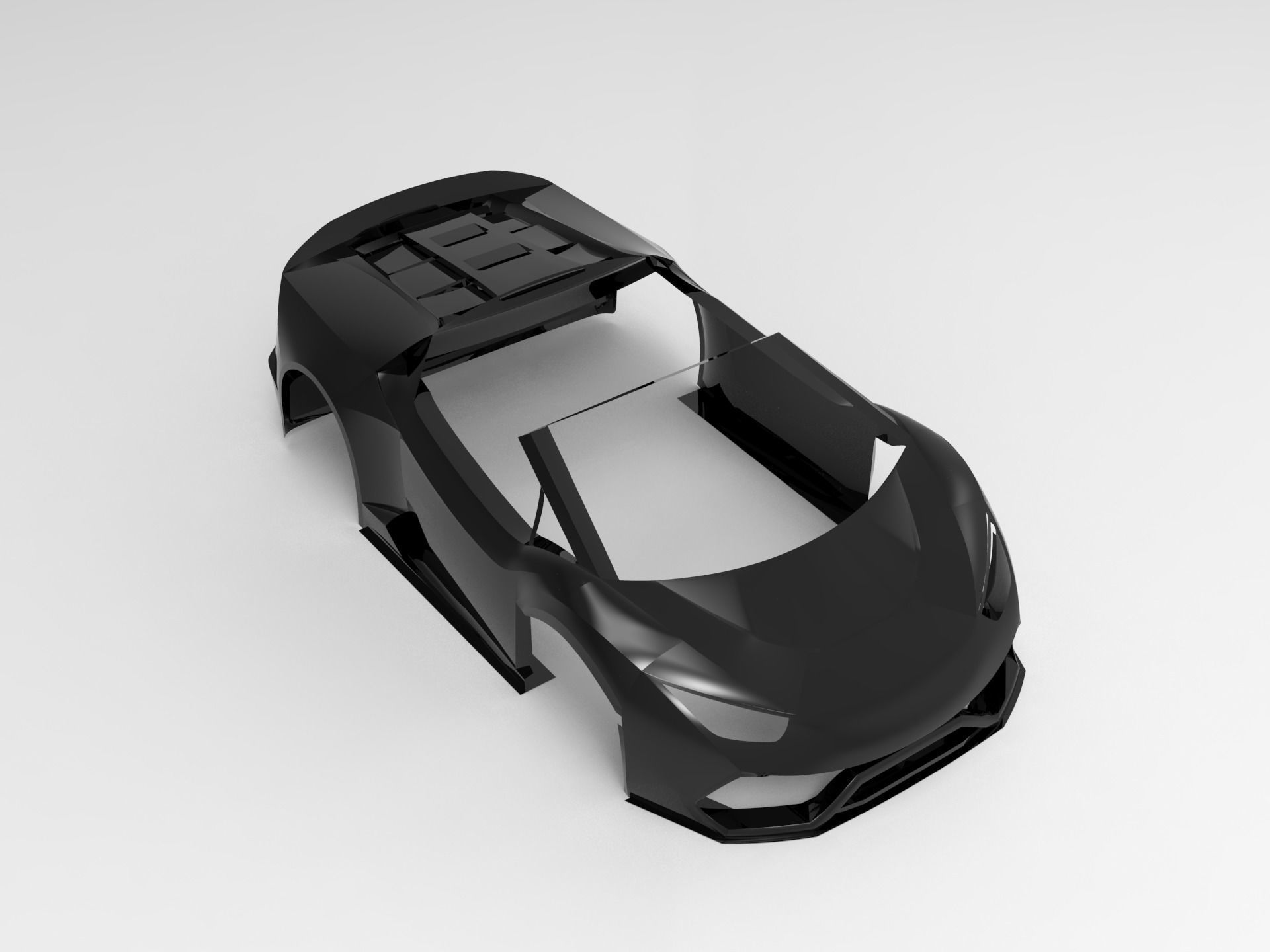 Concept go-cart Frame 3D print model_14