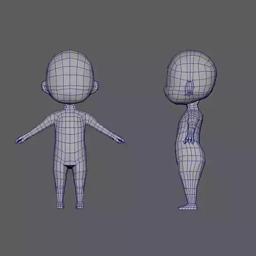 Low poly model character