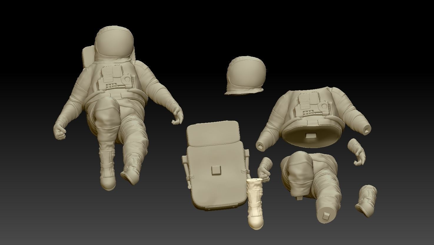 Astronaut Lamp 3D print model_6