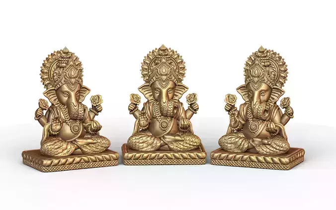 Ganesh Ji Lotus 3D  Model 11 3D print model