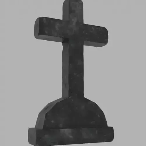 Cross Stone blend version 1 Low-poly 3D model