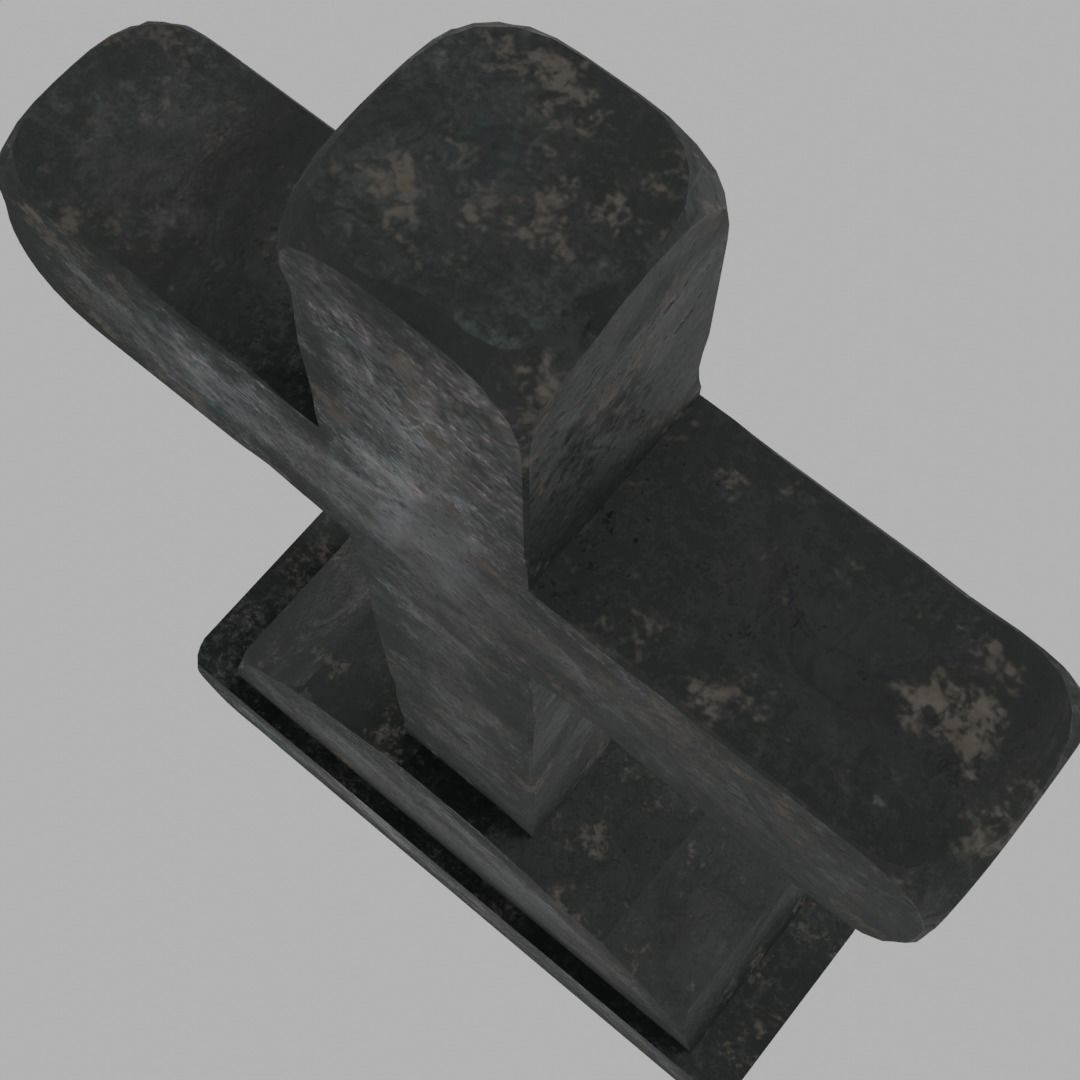 Cross Stone blend version 1 Low-poly 3D model_3