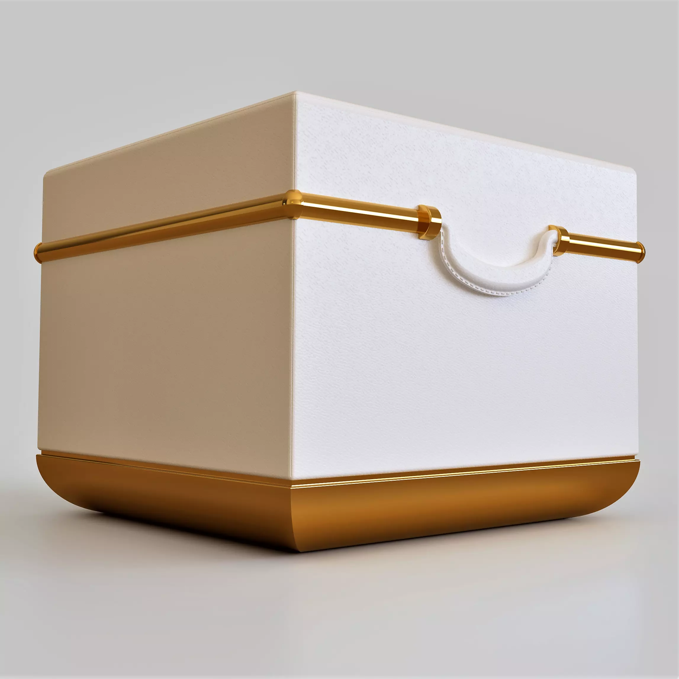 Square Pouff footrest 3D model