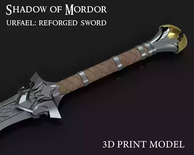 Urfael Sword Reforged - Shadow of Mordor Talion - 3D printable 3D print model