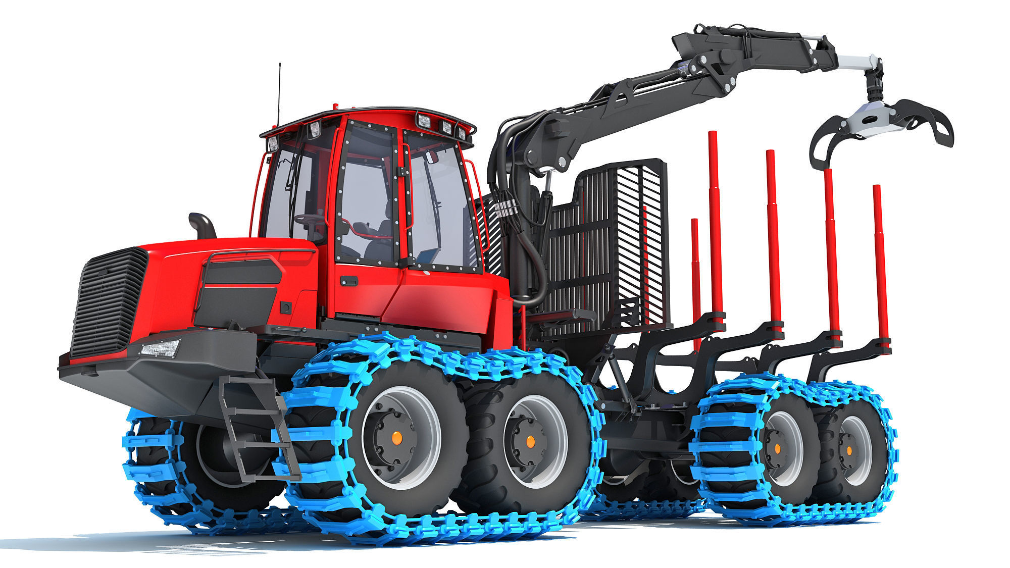 Forestry Forwarder Tractor 3D model_11